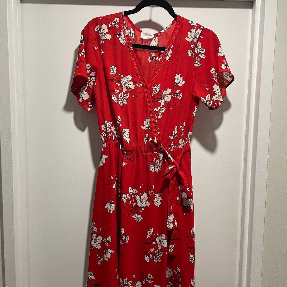 Red summer dress